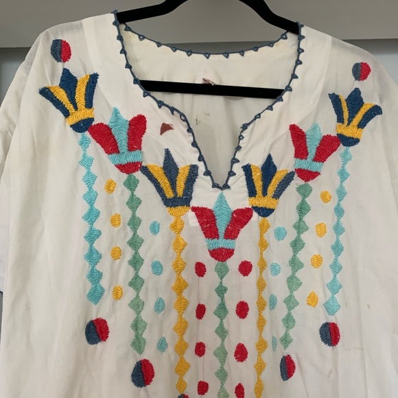 Vintage Poplin Embroidered Dress - Picture 2 of 7